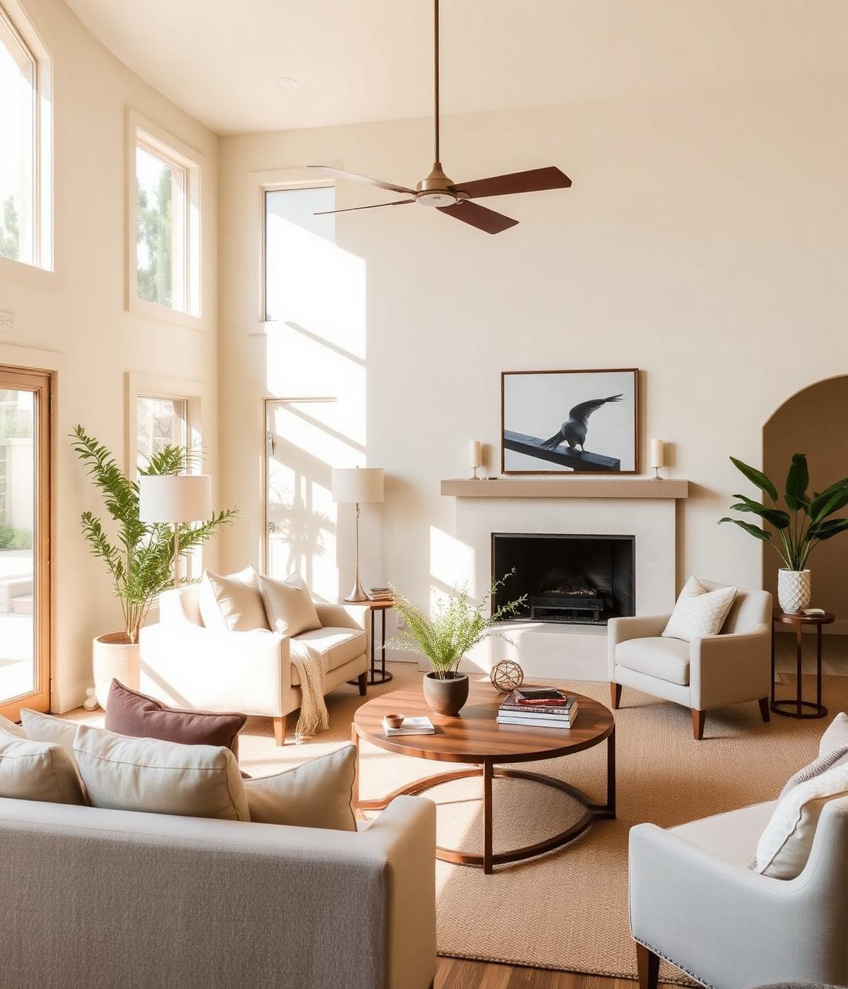 Well-prepared Southern California living room ready for market